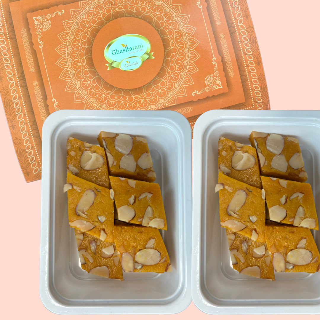 Ghasitarams Sugarfree Mango Kaju Katli